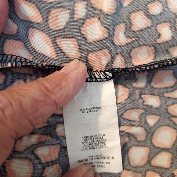 Ava Grace Dress Womens Plus Size 3X Stretch Sleeveless Flowy Black Orange - Picture 8 of 11